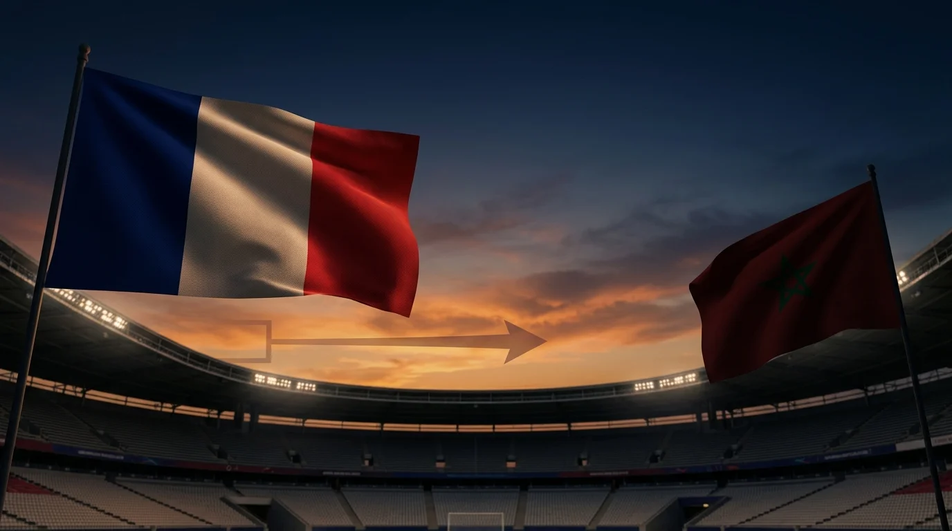 Frankräich schléit Marokko am WM-Véierelsfinall am Gillette Stadium zu Boston