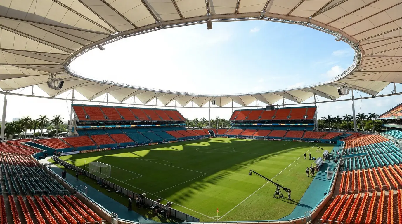 Hard Rock Stadium zu Miami Gardens - WM 2026 Spilluert an Halleffinall-Arena