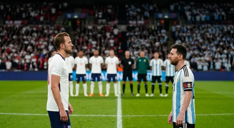 Kane vs Messi — den éischte WM-Match vum Messi géint England