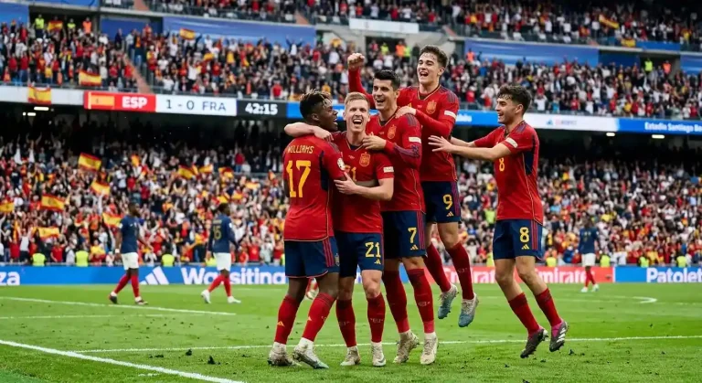 Spuenien 2-0 Frankräich — Haleffinall-Reckbleck vum 14. Juli 2026