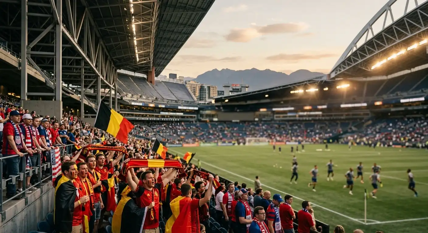 Belsch-Fans beim WM-Match zu Seattle